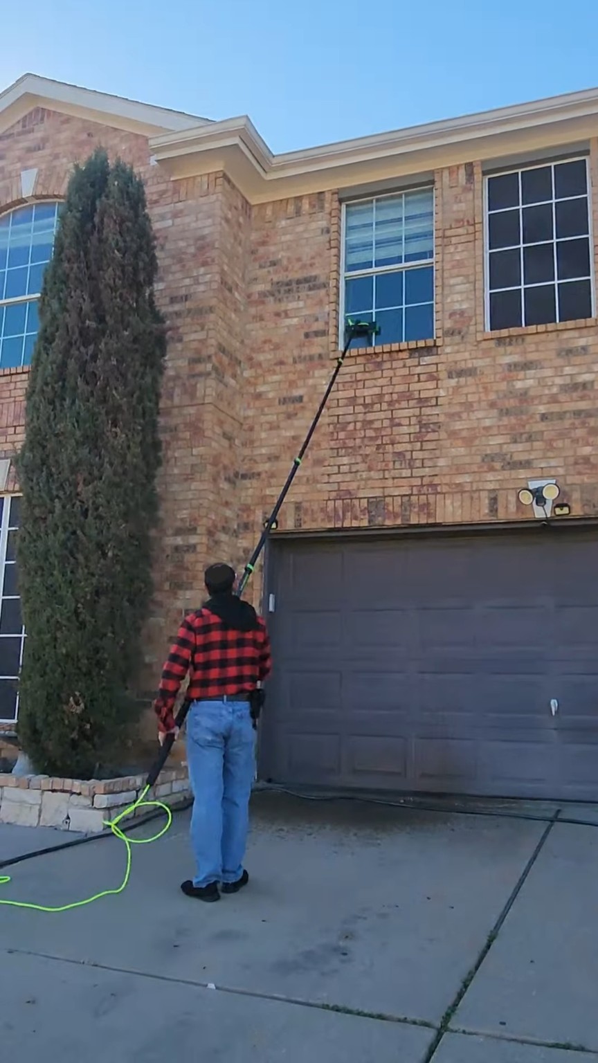 Window cleaning at a residential home